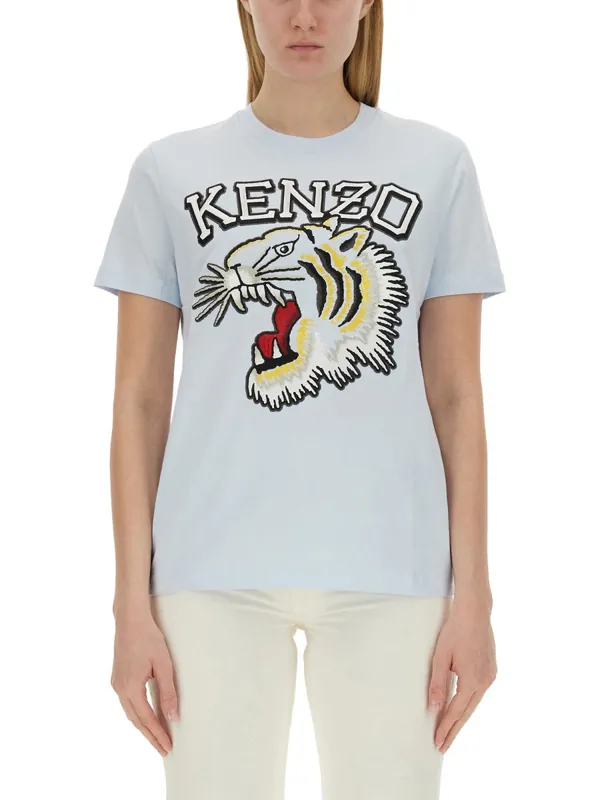 T-Shirt With Tiger Embroidery