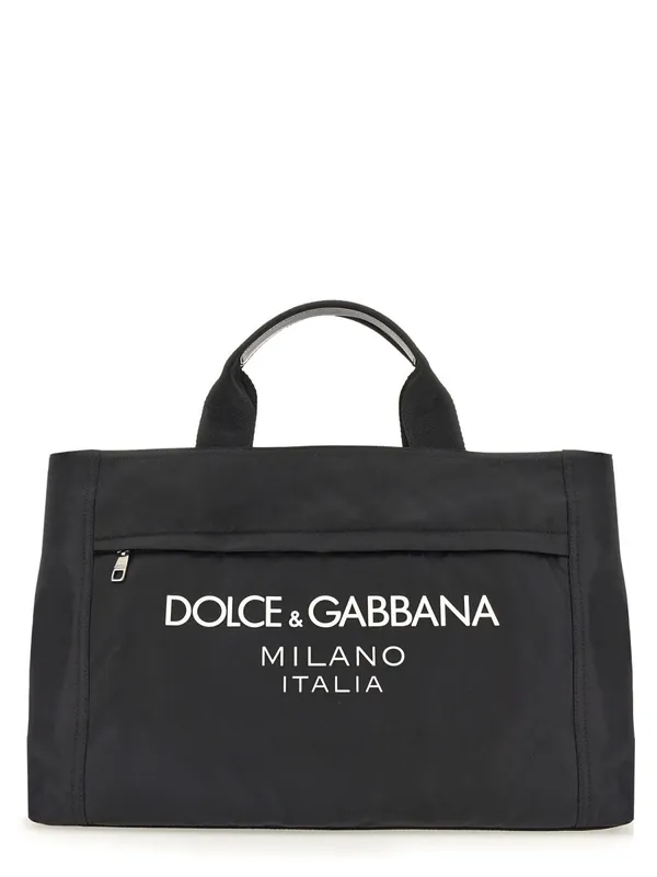 Borsone In Nylon Con Logo - Dolce & Gabbana