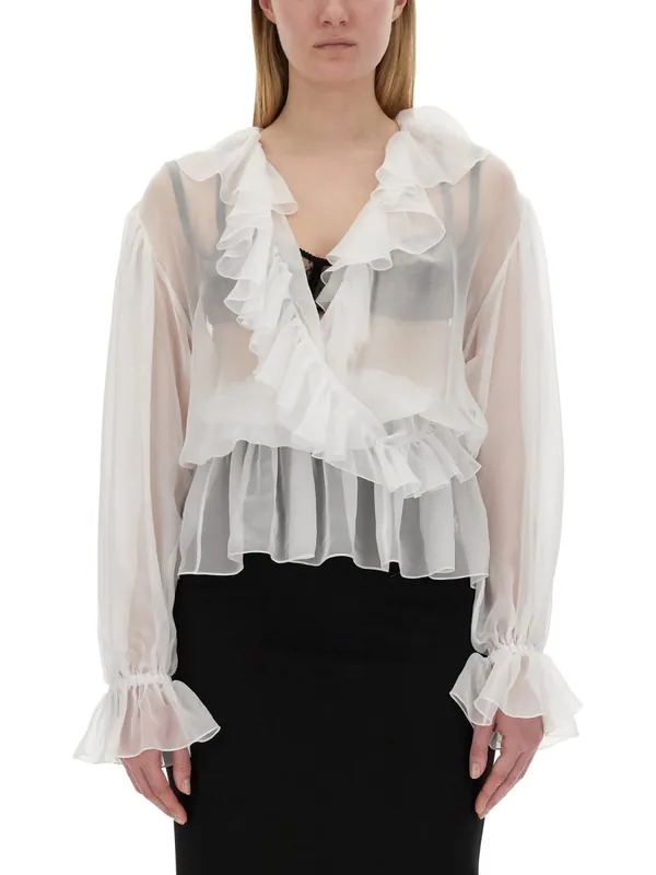 Chiffon Blouse With Ruffles - Dolce & Gabbana