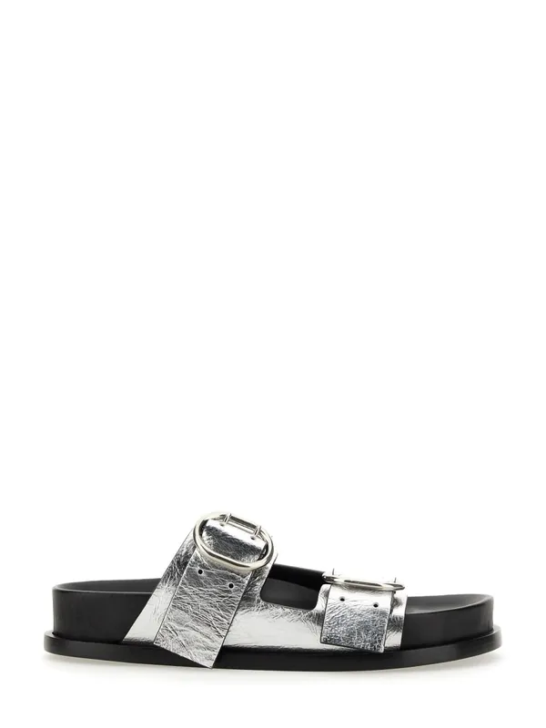 Leather Sandal With Buckle - Jil Sander