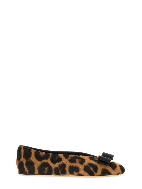 "Vara" Ballerina With Bow - Ferragamo
