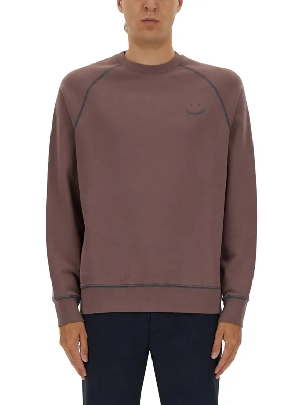 Sweatshirt With Embroidery Ps Happy - PS Paul Smith