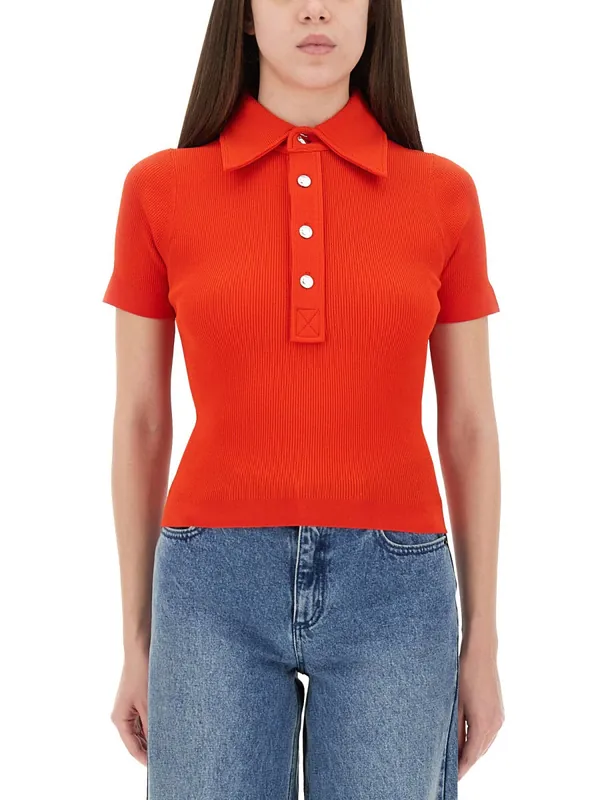 Viscose Polo Shirt - Tory Burch