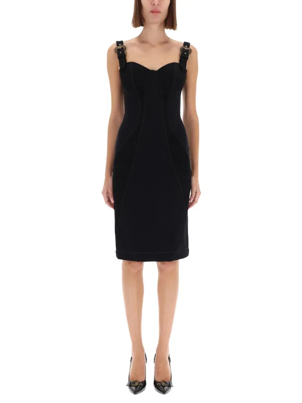 "Baroque" Buckled Dress - Versace
