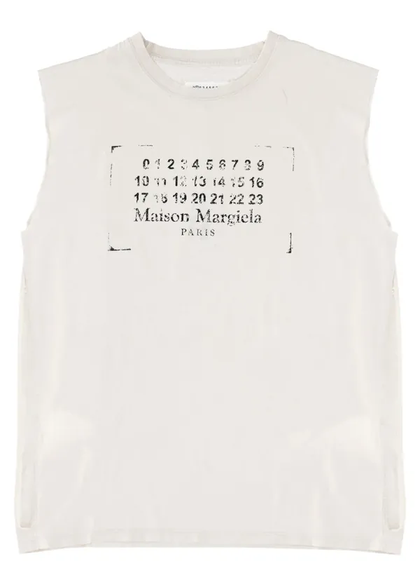 Top With Logo Print - Maison Margiela
