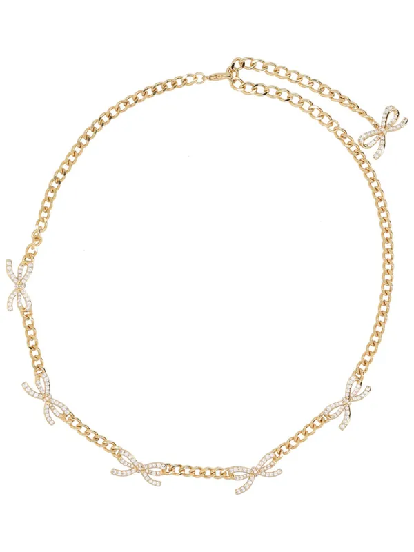 Necklace With Bows And Crystals - Self-Portrait