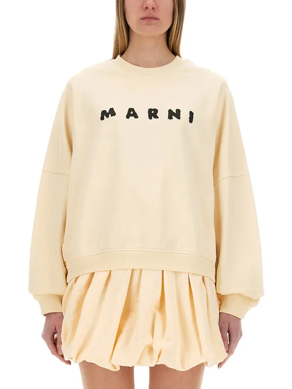 Cotton Sweatshirt With Print - Marni