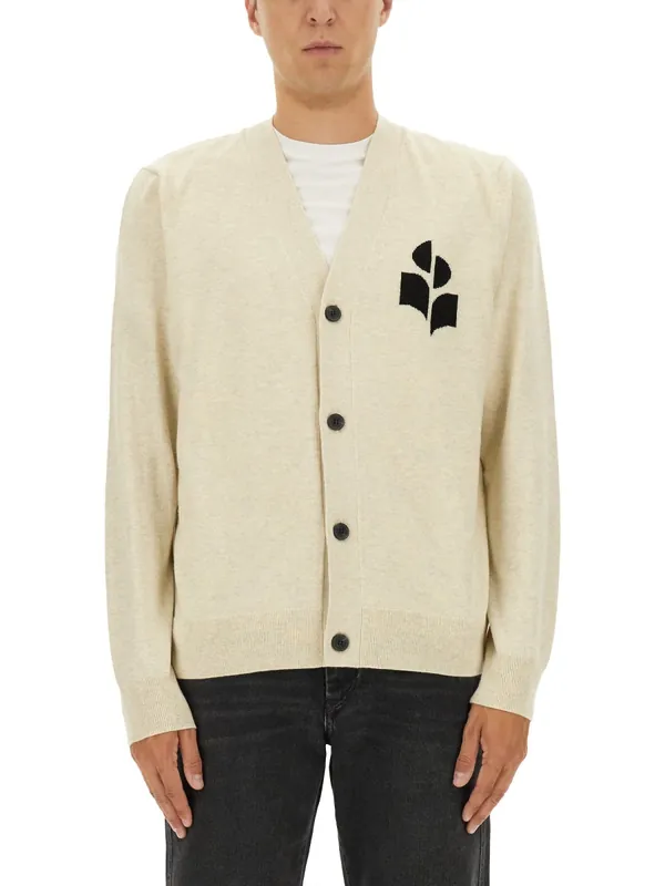 Cardigan With Logo - Isabel Marant