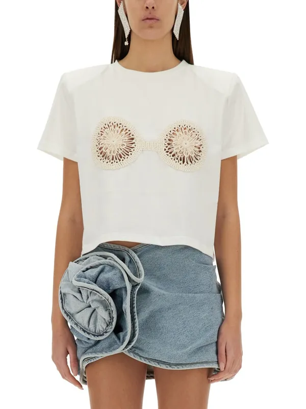 T-Shirt With Crochet Bra