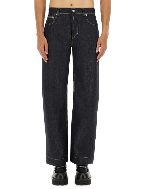 Wide Leg Jeans - Alexander McQueen