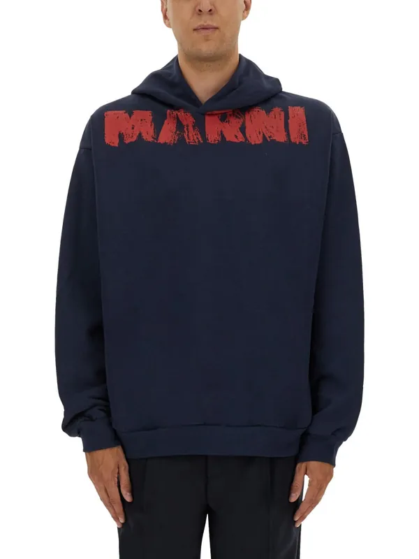 Sweatshirt With Maxi Logo Print - Marni