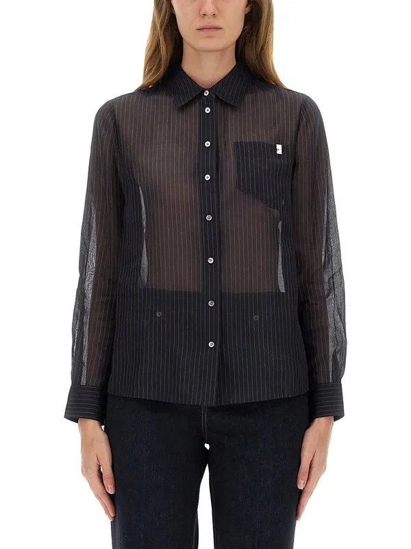 Striped Cotton Shirt - Tory Burch