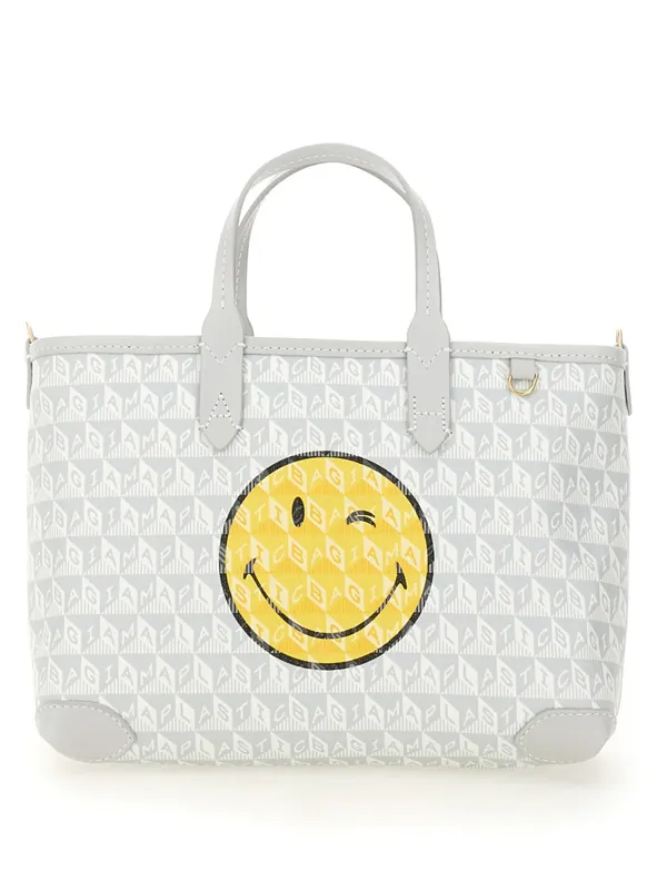 "I Am A Plastic Bag Wink" Tote Bag Xs - Anya Hindmarch