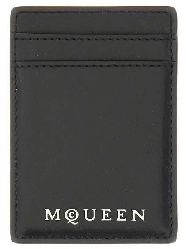 Magnetic Card Holder With Logo - Alexander McQueen