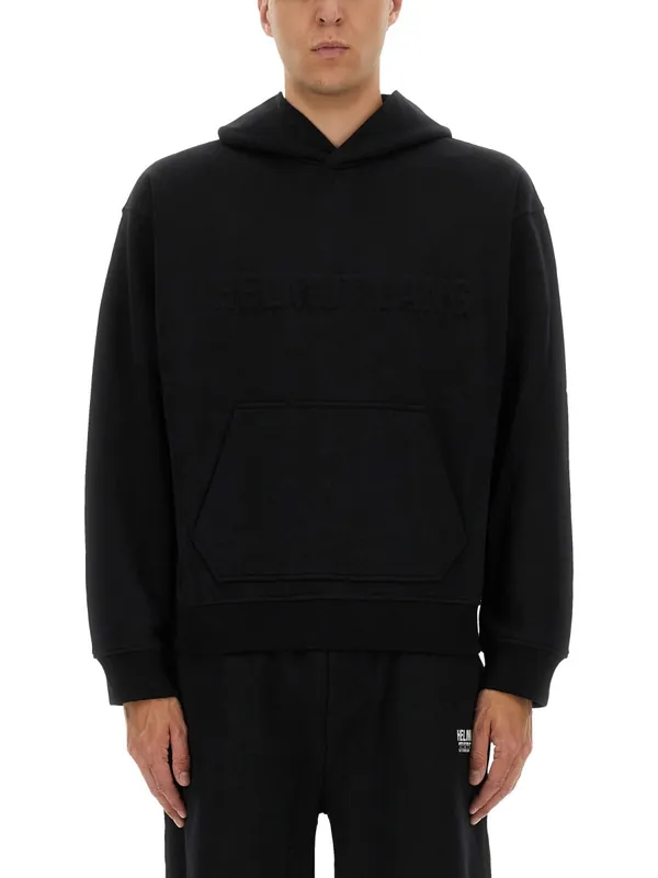Sweatshirt With Embossed Logo - Helmut Lang