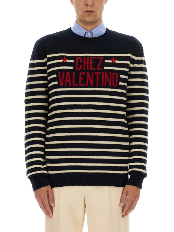 "Chez Valentine" Wool Sweater - Valentino Garavani