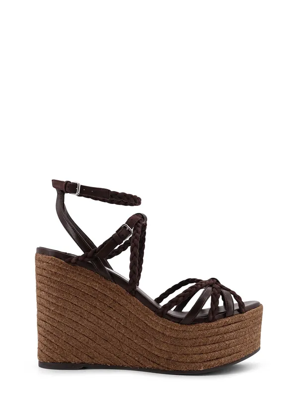 Nyra Leather And Raffia Sandals - Jimmy Choo