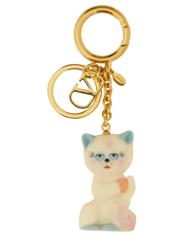 "Le Chat De La Maison" Keychain - Valentino Garavani