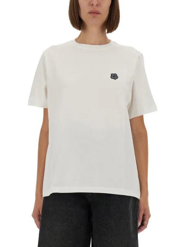 T-Shirt With "Boke Flower" Embroidery