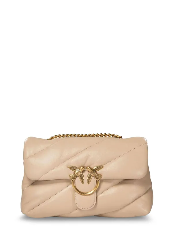 Love Puff Classic Quilted Leather Crossbody Bag - Pinko
