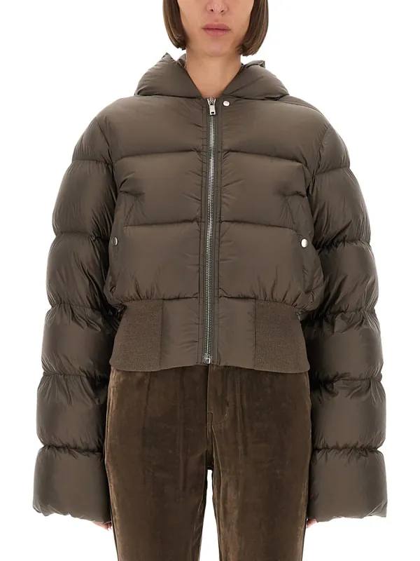 Down Jacket With Hood - Rick Owens