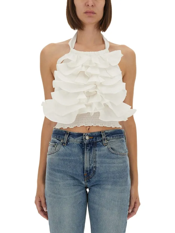 "Cyprus Layer" Top With Ruffles - The Garment