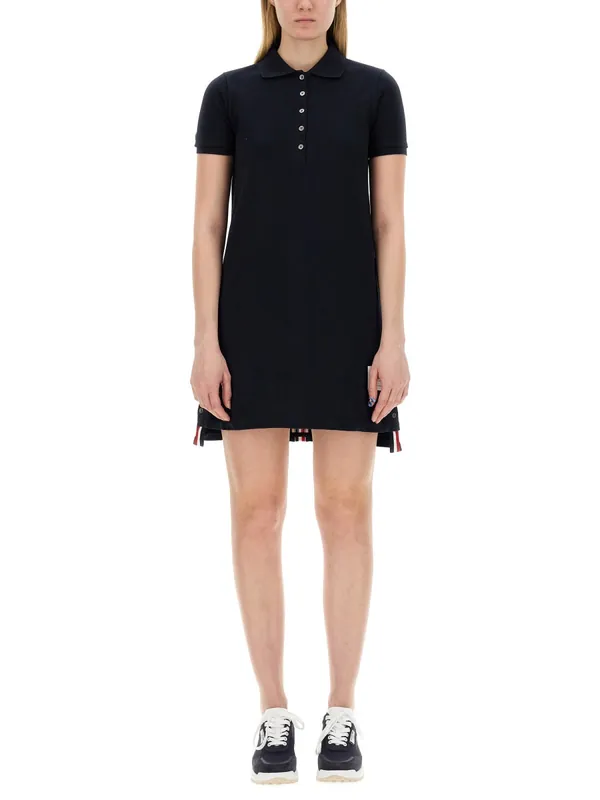 Cotton Pique Polo Shirt Dress - Thom Browne