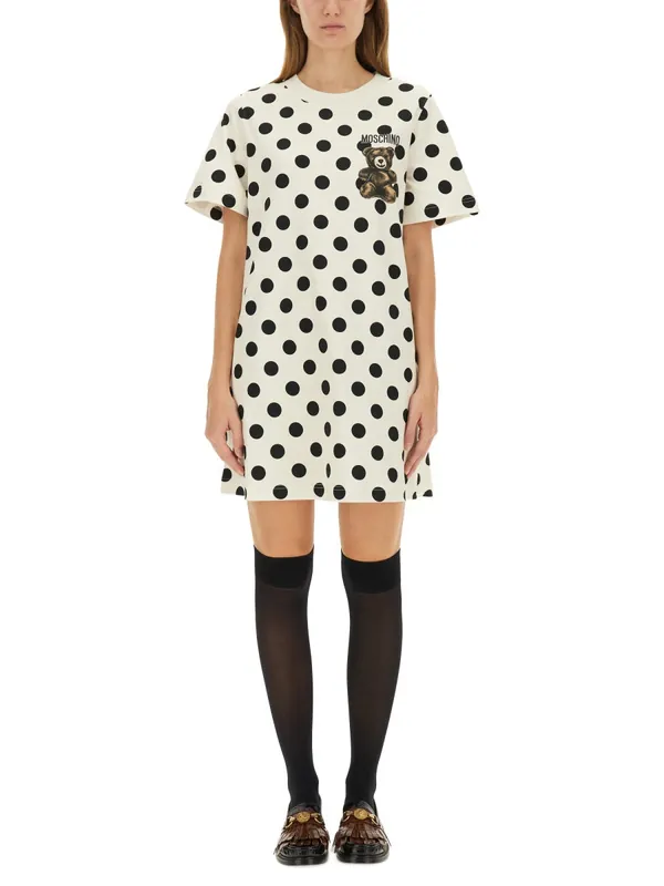 "Teddy Polka Dots" Dress - Moschino