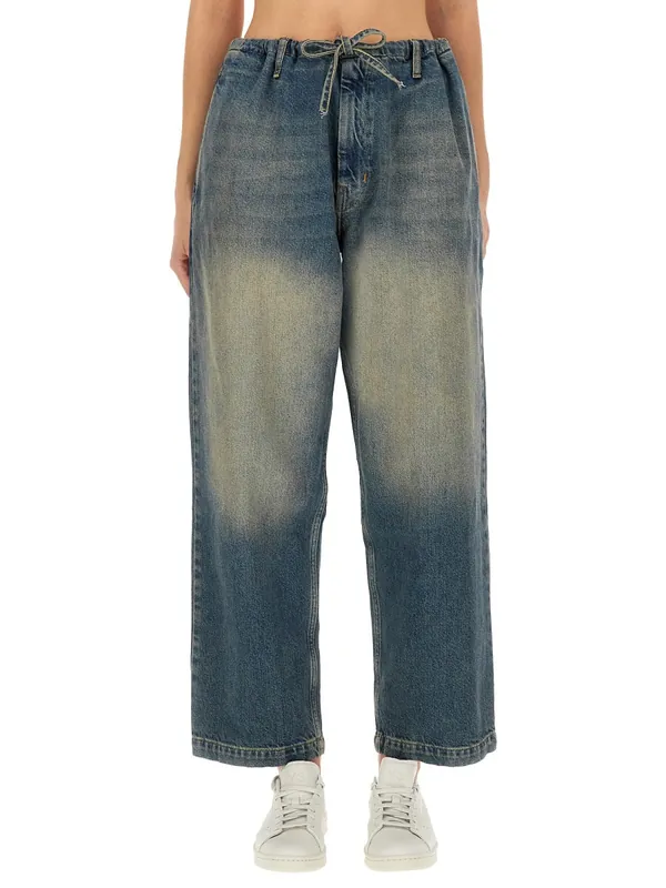 Cotton Denim Pants - Moschino