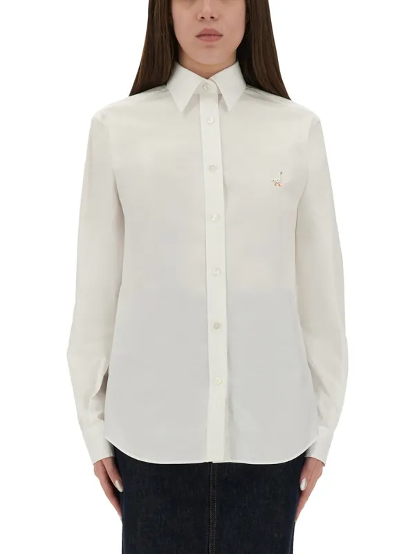Shirt With "Goose" Embroidery - Moschino