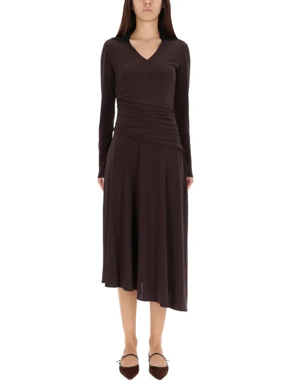 Asymmetrical Midi Dress - Tory Burch