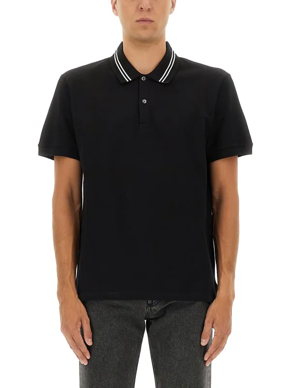 Polo Shirt With Logo On The Collar - Alexander McQueen