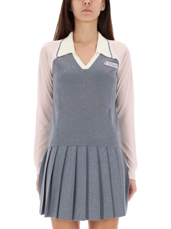 Long Sleeve Tennis Polo Shirt - Casablanca