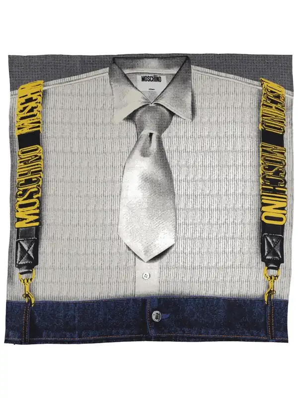 Silk Scarf With Print - Moschino