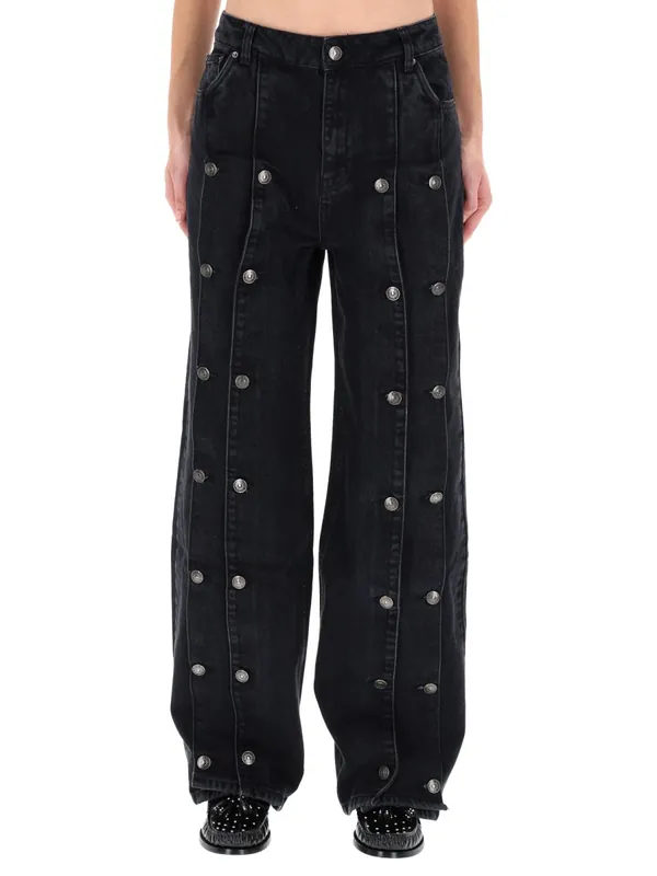 Jeans With Button Detail - Rotate