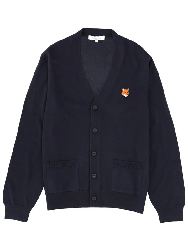 "Fox Head" Cardigan - Maison Kitsuné