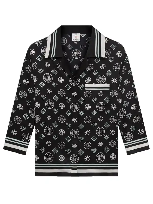 "Monogram" Pajama Shirt - Casablanca