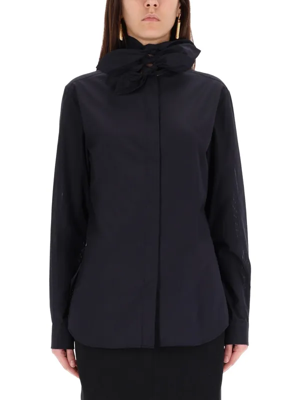 Cotton Poplin Jacquard Shirt - Moschino