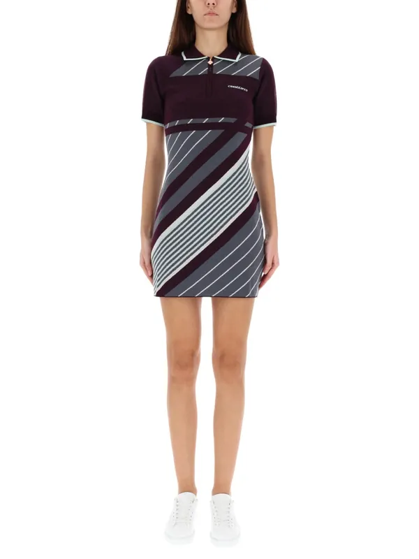 "Diagonal" Tennis Polo Dress - Casablanca