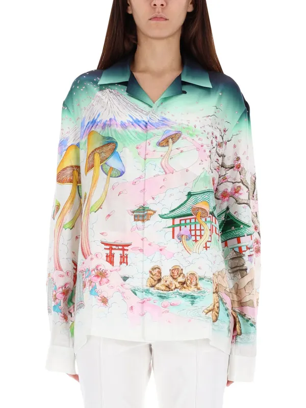 "Flower" Print Shirt - Casablanca