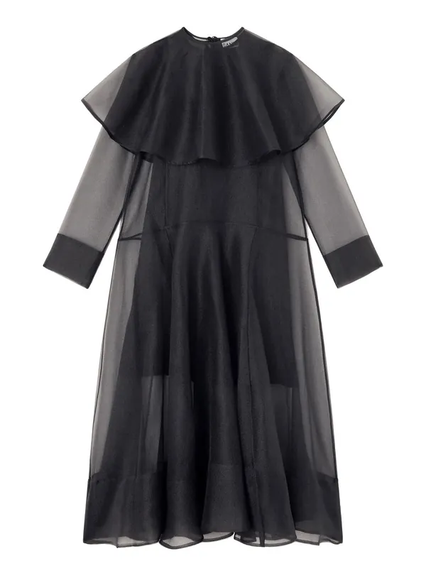 Long Dress With Hoop Collar - Ganni