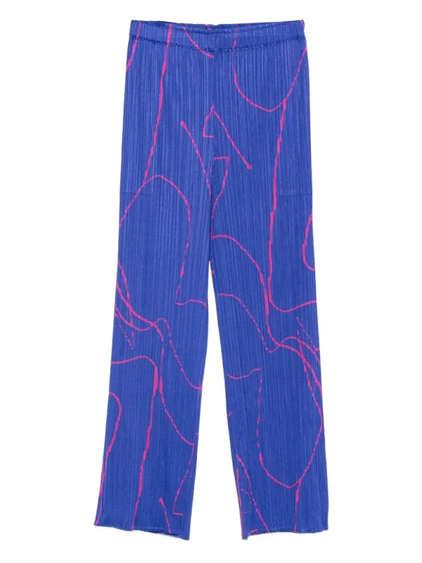 Pants With Print - Pleats Please Issey Miyake