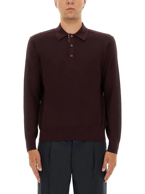 Shirt With Polo Collar - Burberry