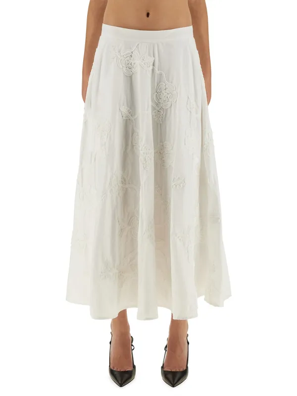 Floral Midi Skirt - Rotate