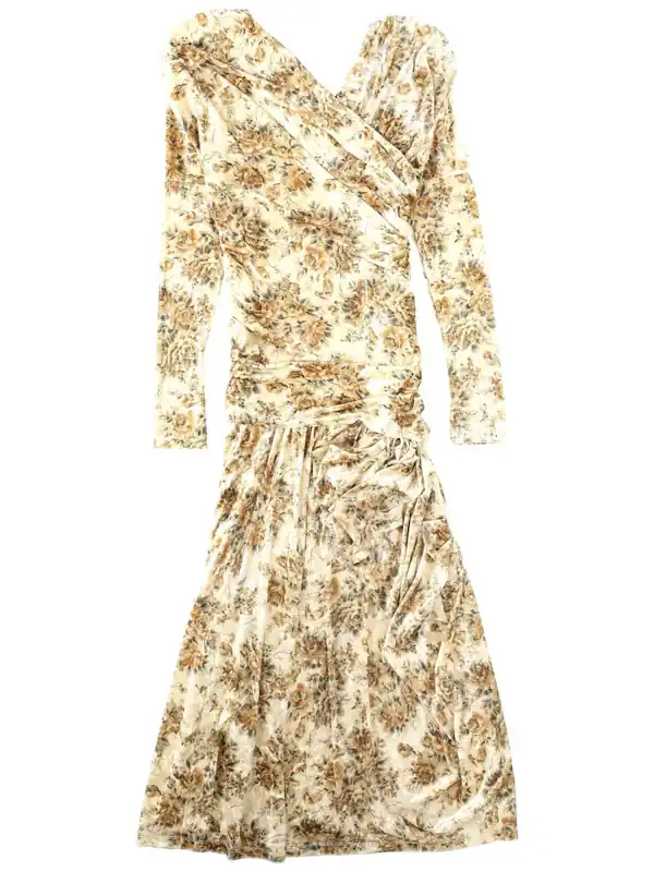 Long Dress With Print - Ganni