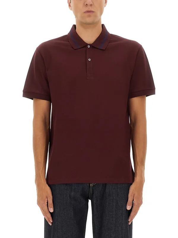 Polo Shirt With Logo On The Collar - Alexander McQueen
