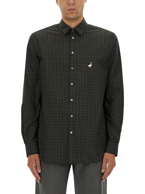 Shirt With Goose Embroidery - Moschino