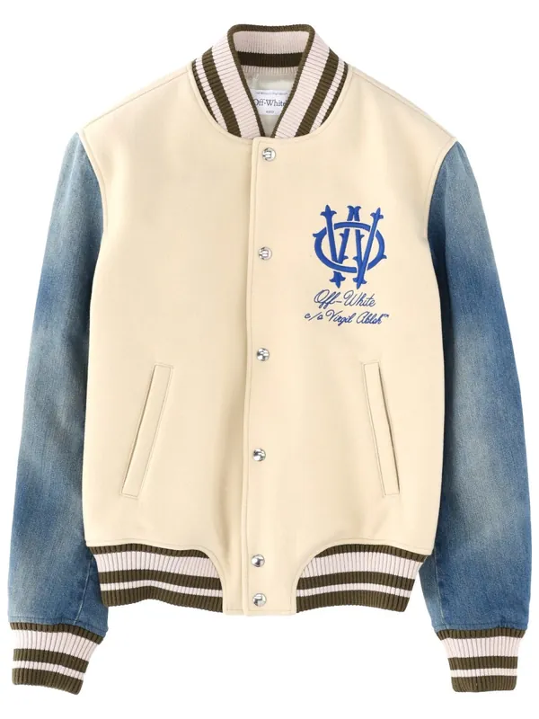 "Gothic Wool Denim" Jacket - Off-White