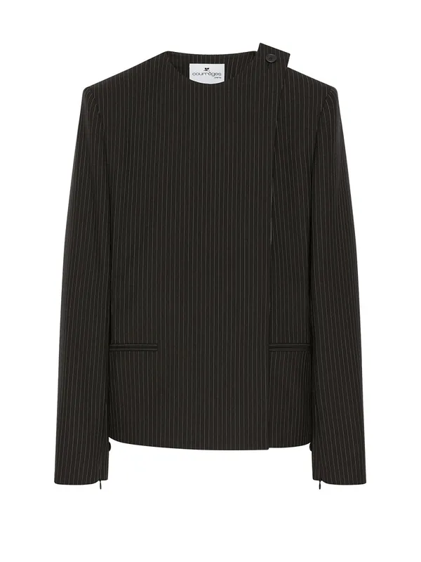 "Buckle Pinstripes" Jacket - Courrèges