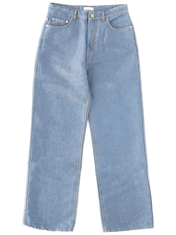 Cotton Denim Jeans - Ganni